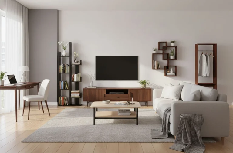 wooden furniture ও home decor দিয়ে সাজানো room setup বাংলাদেশ, solid mahogany wood – Griho Olindo