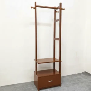 প্রিমিয়াম মেহগনি কাঠের ড্রয়ার আলনা – Wooden Drawer Alna Stand
