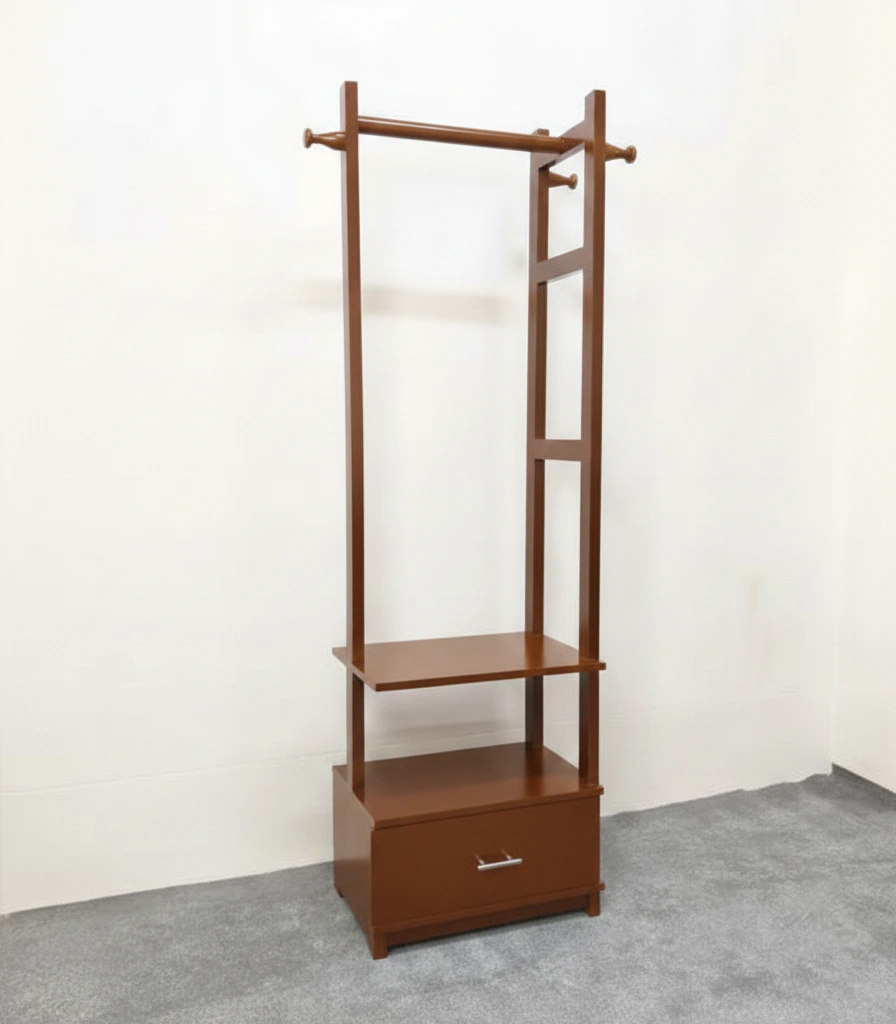 প্রিমিয়াম মেহগনি কাঠের ড্রয়ার আলনা – Wooden Drawer Alna Stand