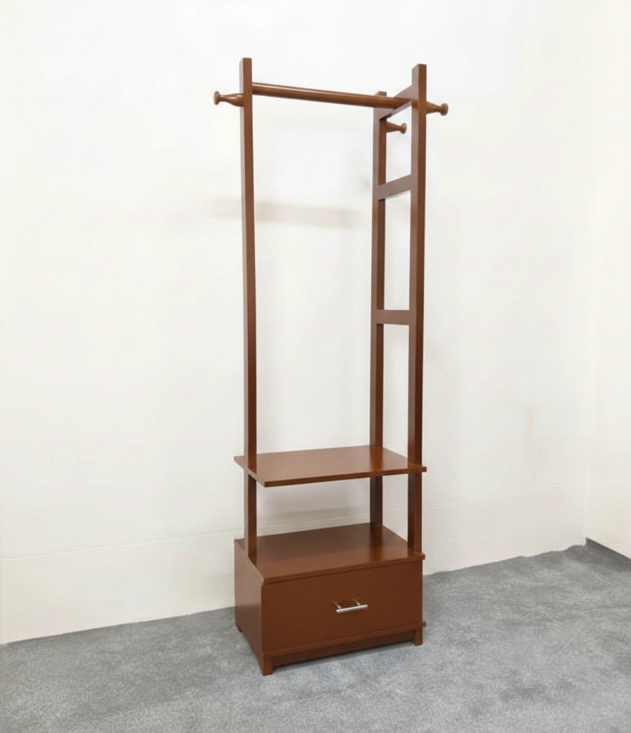 প্রিমিয়াম মেহগনি কাঠের ড্রয়ার আলনা – Wooden Drawer Alna Stand - Image 3