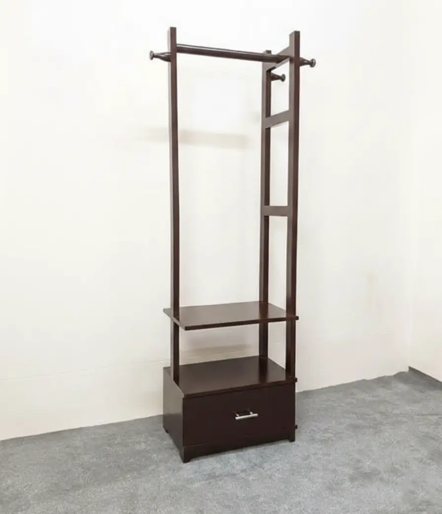 প্রিমিয়াম মেহগনি কাঠের ড্রয়ার আলনা – Wooden Drawer Alna Stand