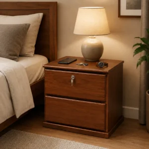 বেডসাইড ড্রয়ার টেবিল - Wood Bedside Table