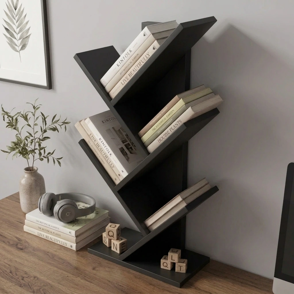 ট্রি বুকশেলফ -5-Tier Tree Bookshelf - Image 4
