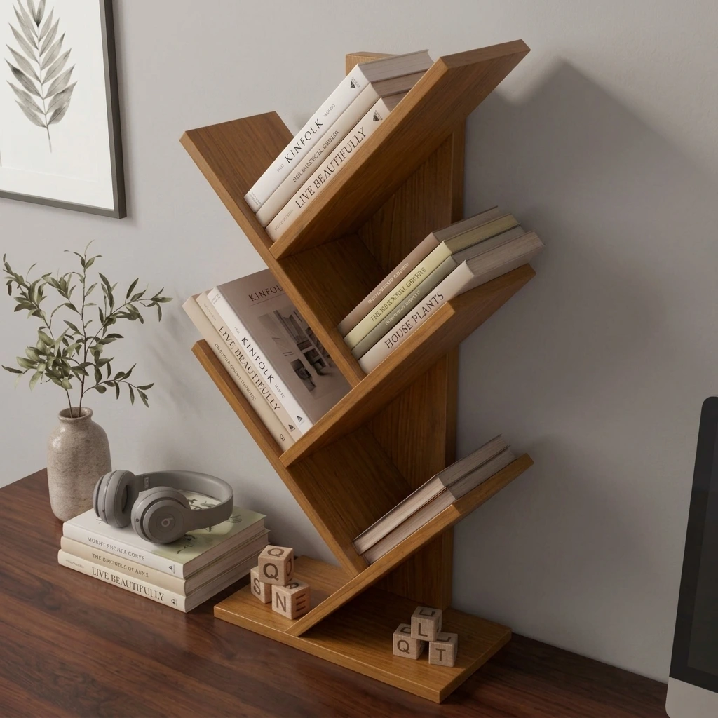 ট্রি বুকশেলফ -5-Tier Tree Bookshelf - Image 3