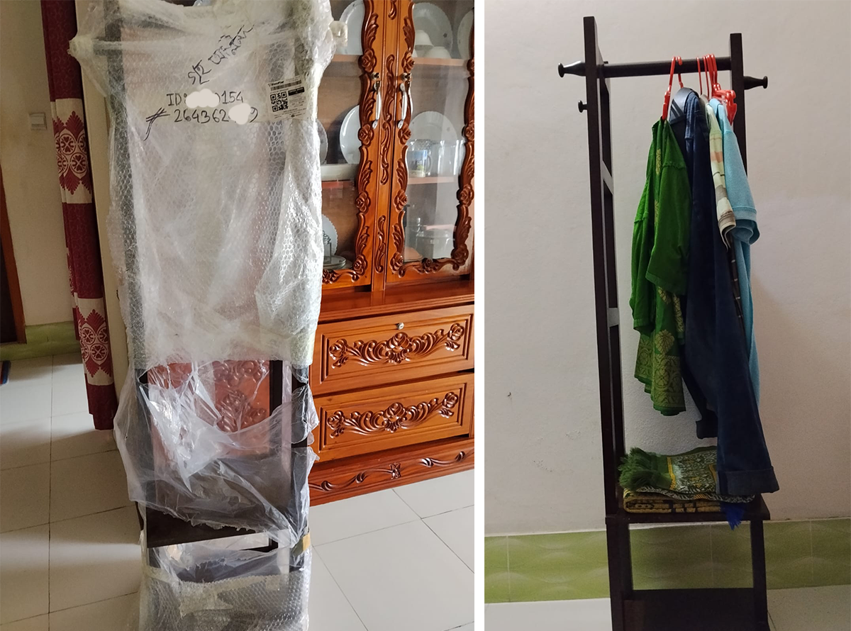 মেহগনি কাঠের মিনি আলনা – Wooden Mini Alna Stand