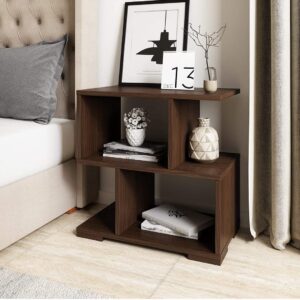 premium-wooden-side-table-3 প্রিমিয়াম উডেন সাইড টেবিল বেডের পাশে আধুনিক হোম ডেকোর সেটআপ