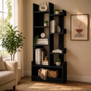 black-kalar-One-Side-L-Shape-Bookshelf