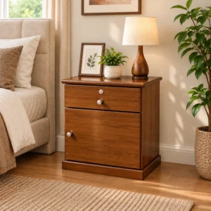 বেডসাইড টেবিল উইথ ডোর – Bedside Table with Door